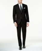 Kenneth Cole Reaction Men's Technicole Solid Black Slim-fit Suit