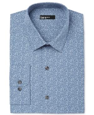 Bar Iii Men's Slim-fit China Blue Floral Dress Shirt, Created For Macy's