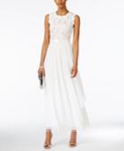 R & M Richards Sequined Lace And Chiffon Gown