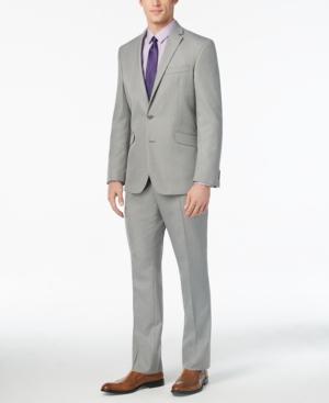 Kenneth Cole Reaction Men's Slim-fit Light Grey Suit
