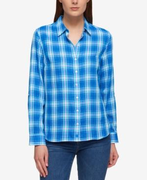 Tommy Hilfiger Cotton Plaid Shirt, Only At Macy's