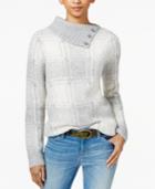 Tommy Hilfiger Ribbed Jacquard Sweater, Only At Macy's