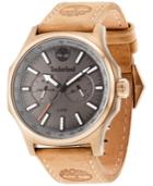 Timberland Men's Leyden Brown Leather Strap Watch 46x57mm Tbl14813jsk61