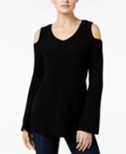 Style & Co. Cold-shoulder Bell-sleeve Sweater, Only At Macy's