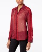Kut From The Kloth Lace-trim Sheer Shirt