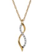 Diamond Accent Pendant Necklace In 10k Gold