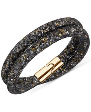 Swarovski Gold-tone Black Stardust Wrap Bracelet