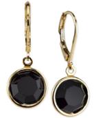 2028 Gold-tone Faceted Jet Stone Drop Earrings, A Macy's Exclusive Style