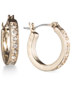Lonna & Lilly Gold-tone Pave Crystal Hoop Earrings