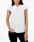 Maison Jules Embellished-collar Top, Created For Macy's
