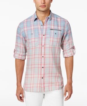 Inc International Men's Concepts Men's Ombre Plaid Cotton Shirt, Only At Macy's