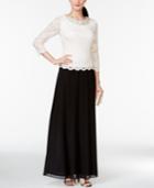 Alex Evenings Petite Embellished Lace Gown