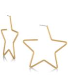 Rachel Rachel Roy Gold-tone Star Hoop Earrings