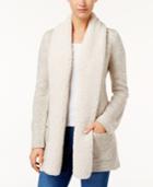 Style & Co Sherpa Fleece-collar Cardigan, Created For Macy's