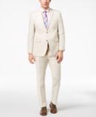 Perry Ellis Men's Slim-fit Stretch Stone Linen Suit