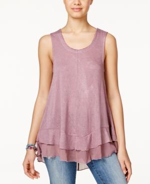 American Rag Juniors' Sleeveless Chiffon-hem Tank Top, Only At Macy's