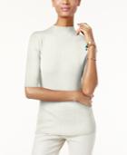 Inc International Concepts Mock-turtleneck Ribbed Sweater, Only At Macy's