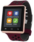 Itouch Women's Air 2 Merlot & Black Silicone Strap Touchscreen Smart Watch 45mm