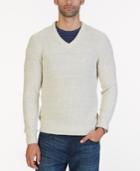 Nautica Men's Textured Knit V-neck Sweater