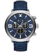 Ax Armani Exchange Men's Chronograph Blue Nylon Strap Watch 49mm Ax1373