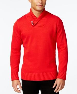 Sean John Men's Big And Tall Shawl-collar Toggle Sweater