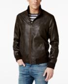 Tommy Hilfiger Faux-leather Stand-collar Bomber Jacket