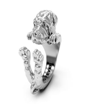 Shar Pei Hug Ring In Sterling Silver