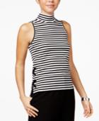 The Edit By Seventeen Juniors' Striped Lace-up Tank Top