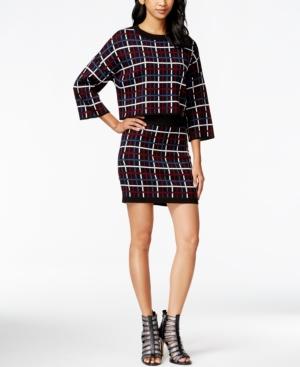 Bcbgeneration Multicolor Plaid Grid Sweater