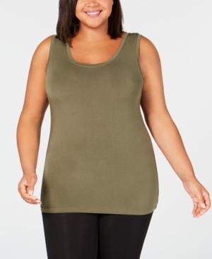 Cuddl Duds Plus Size Softwear Reversible Tank Top