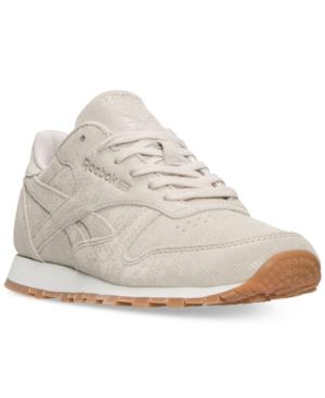 Reebok Women's Classic Leather Exotic Casual Sneakers From Finish Line