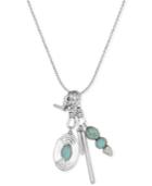 Lucky Brand Silver-tone Long Length Charm Necklace