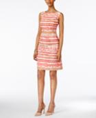 Tahari Asl Sleeveless Printed Sheath Dress