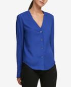 Dkny V-neck Blouse, Created For Macy's