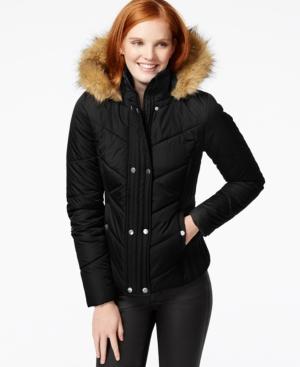 Krush Faux-fur-trim Quilted Coat