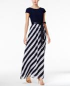 Sl Fashions Diagonal Stripe Maxi Dress