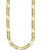 Italian Gold Figaro Link 24 Chain Necklace (6mm) In 14k Gold