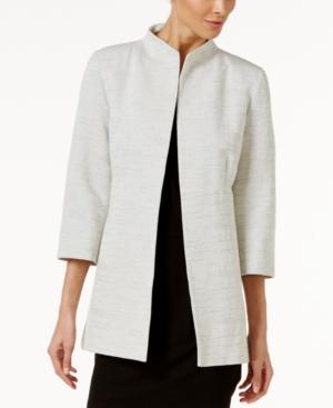 Eileen Fisher Woven Cotton Open-front Jacket