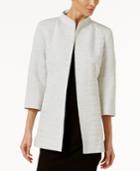 Eileen Fisher Woven Cotton Open-front Jacket