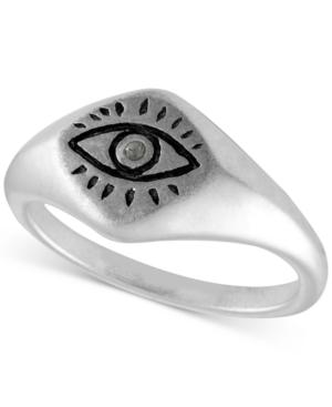 Rachel Rachel Roy Silver-tone Etched Eye Ring