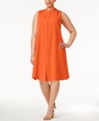 Calvin Klein Plus Size Trapeze Shirtdress