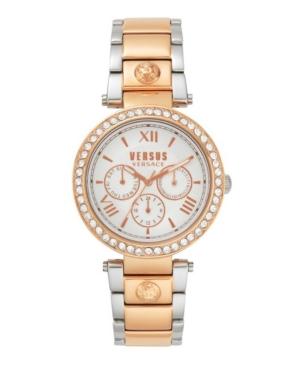 Versus Women's Camden Market Crystal Two Tone Rose Gold/silver Bracelet Watch 38mm