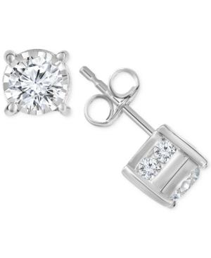 Trumiracle Diamond Stud Earrings (1 Ct. T.w.) In 14k White Or Yellow Gold
