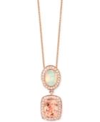 Le Vian Multi-gemstone (1-1/2 Ct. T.w.) And Diamond (1/5 Ct. T.w.) Pendant Necklace In 14k Rose Gold