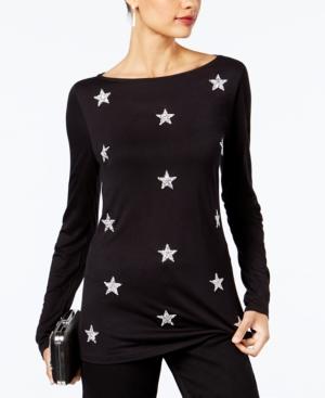 Anna Sui Loves Inc International Concepts Embellished Stars Top, Created For Macy's