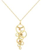 Sis By Simone I Smith 18k Gold Over Sterling Silver Necklace, Crystal Multi Circle Drop Pendant