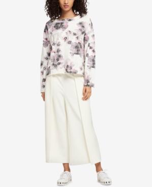 Dkny Printed Embellished-graphic Sweatshirt, Created For Macy's