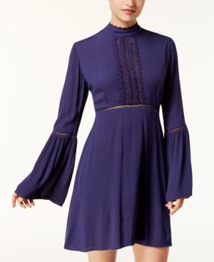 American Rag Juniors' Crochet-trim Fit & Flare Dress, Created For Macy's