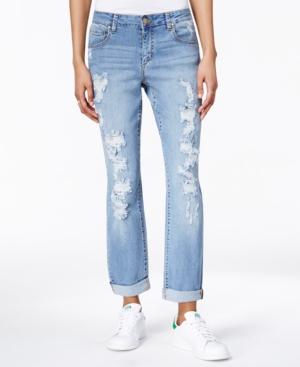 Rachel Rachel Roy Ripped Brit-it Wash Straight-leg Jeans