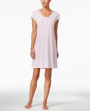 Miss Elaine Paisley-print Henley Nightgown